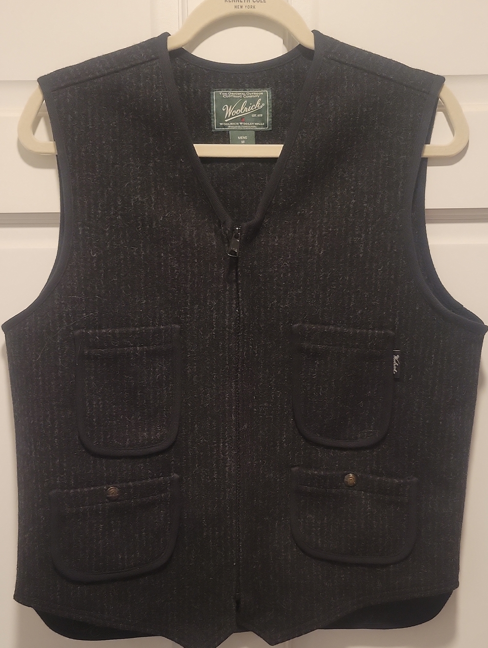 Vintage Woolrich Wool Utility #12 Full-Zip Vest Men's M Gray/Black 18401